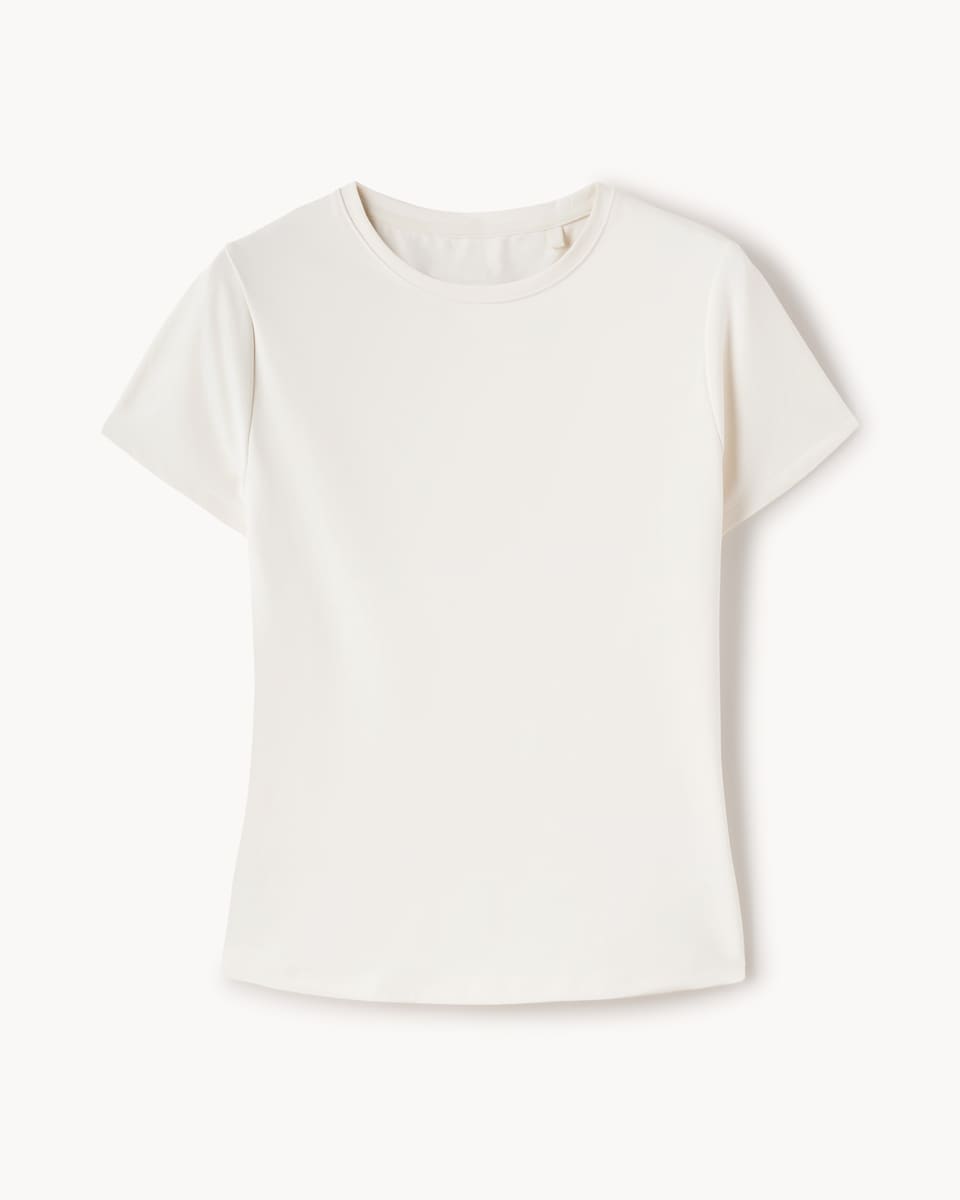 image 1 of F&F Active EVERYHOUR Short Sleeved T-Shirt  in Cream