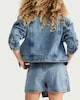 image 3 of F&F Girls Pure Cotton Denim Wrap Skort in Blue
