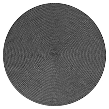 F&F Home Round Woven Slate Placemat 2 pack