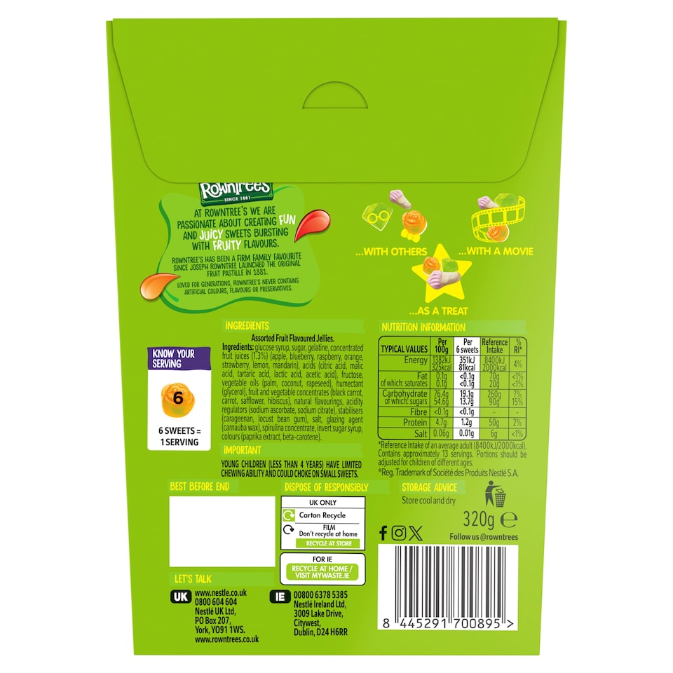 image 1 of Rowntree's Randoms Sweets Carton 320g