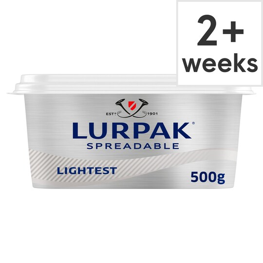 Lurpak Lightest Spreadable 500G - Tesco Groceries