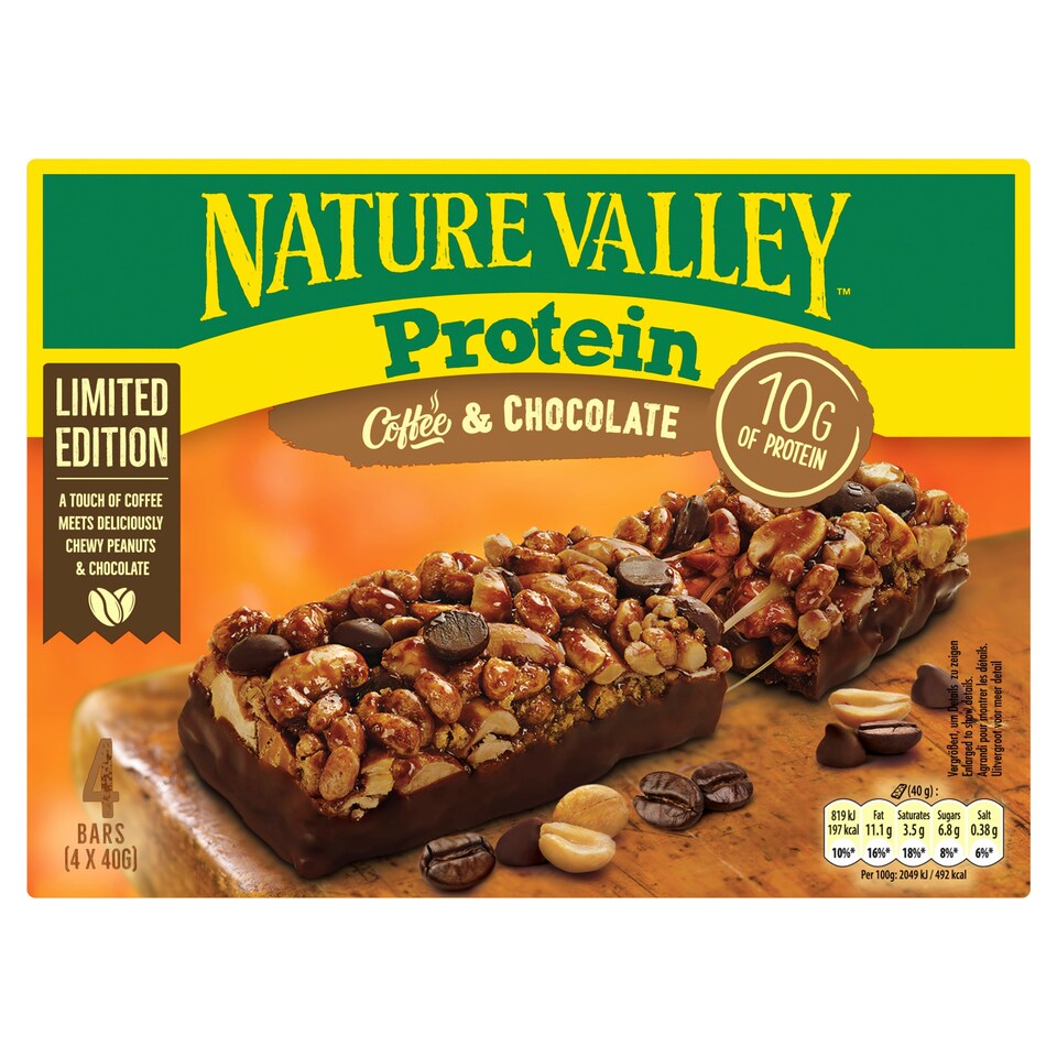 image 1 of NATURE VALLEY PROTEIN COFFEE & CHOCOLATE BAR 4X40G