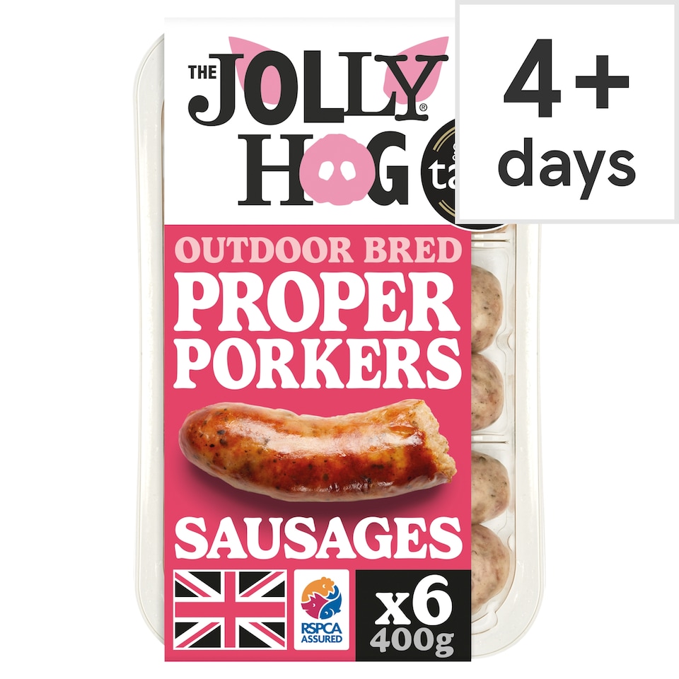 Jolly Hog 6 British Pork Sausages Gluten Free 400G