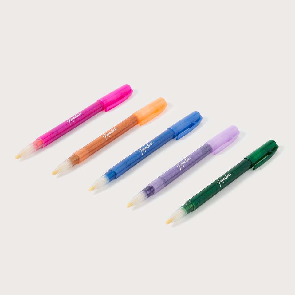 image 1 of Paperchase Rodeo Stars 5 Pack Shimmer Markers