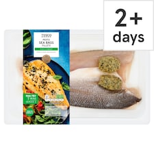 Tesco Pesto Butter Sea Bass Fillets 200g