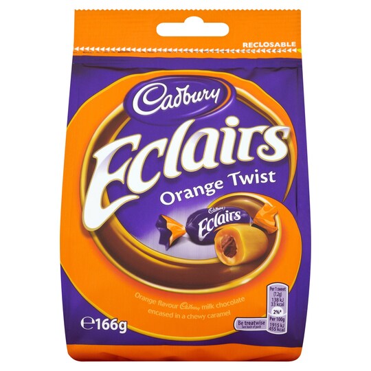 CADBURY ECLAIR ORANGE 166G Tesco Groceries