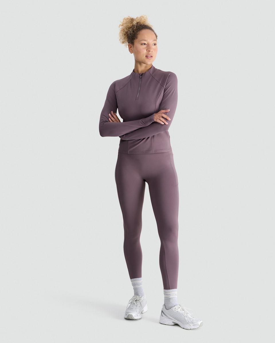 image 1 of F&F Active Half Zip Quick Dry Jacket in Purple
