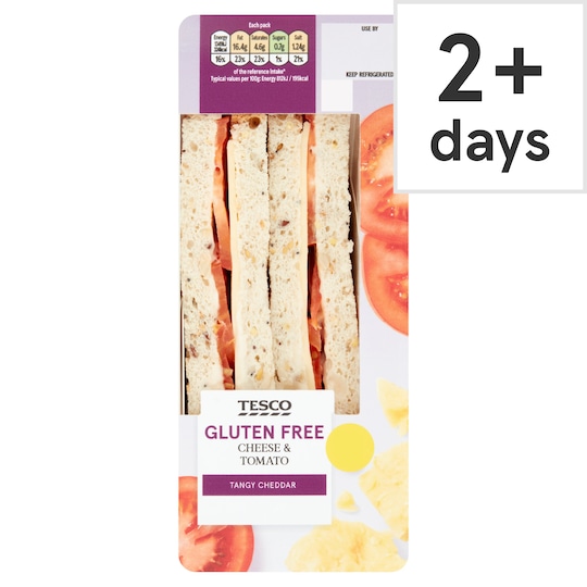 Tesco Gluten Free Cheese & Tomato Sandwich Tesco Groceries