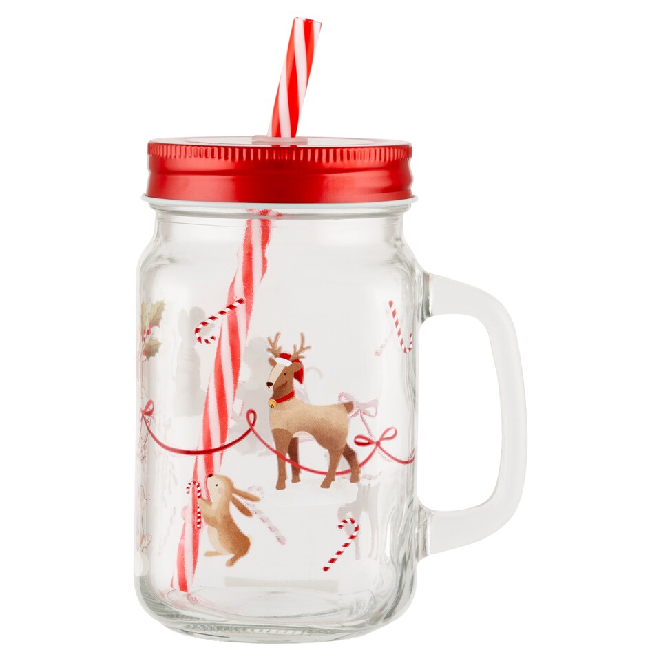 F&F Home Candy Cane Mice sklenice 450 ml