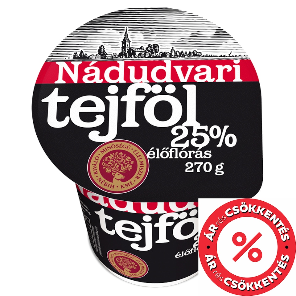 Nádudvari élőflórás tejföl 25% 270 g