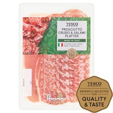 Tesco Prosciutto Crudo & Salami Platter 120G