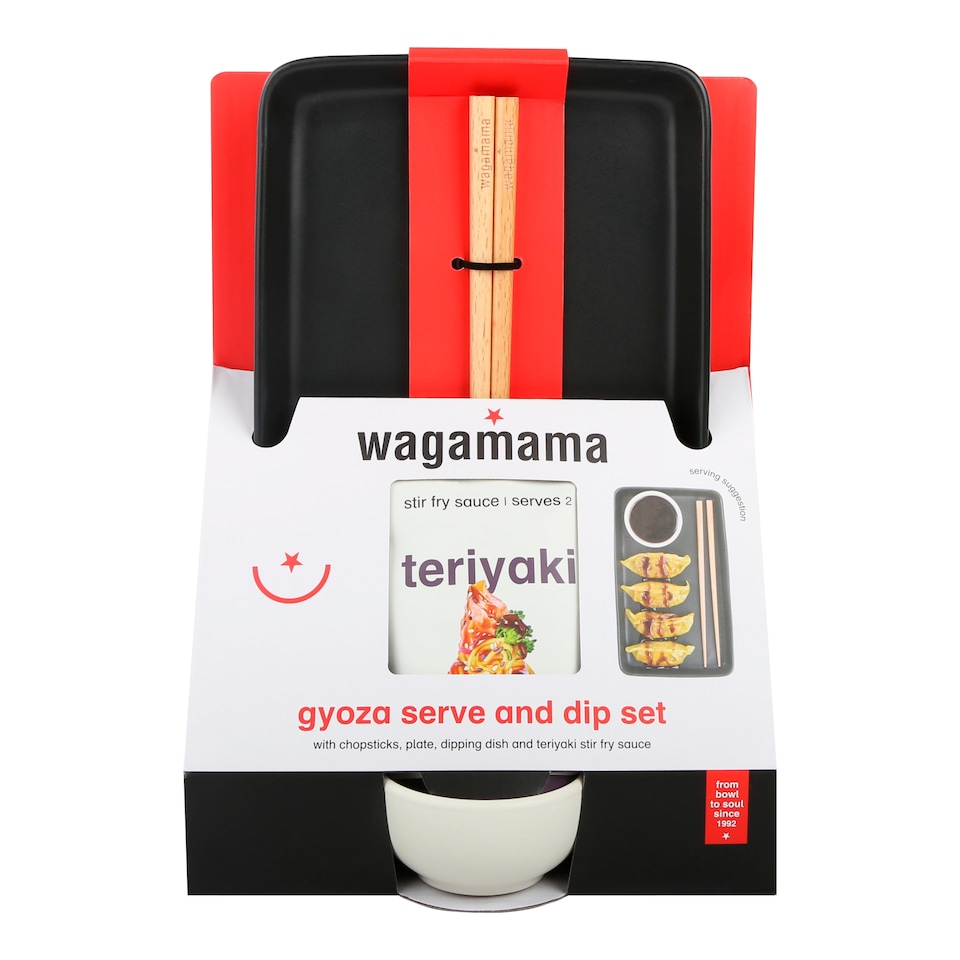 image 1 of Wagamama Gyoza Serve And Dip Gift Set With Teriyaki Sauce