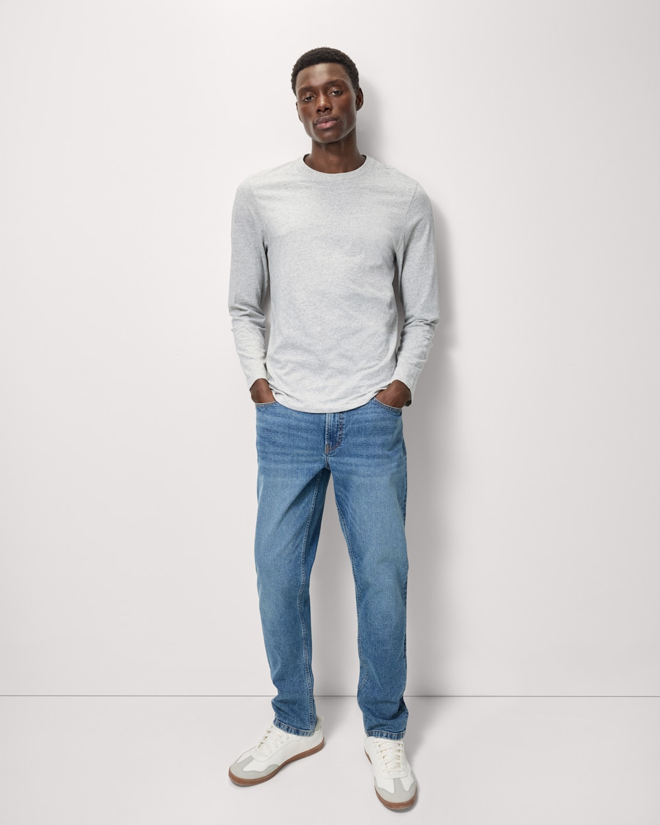image 1 of F&F Pure Cotton Long Sleeved Top in Grey