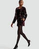 image 4 of F&F  Sequin Embellished Shorts in Burgundy