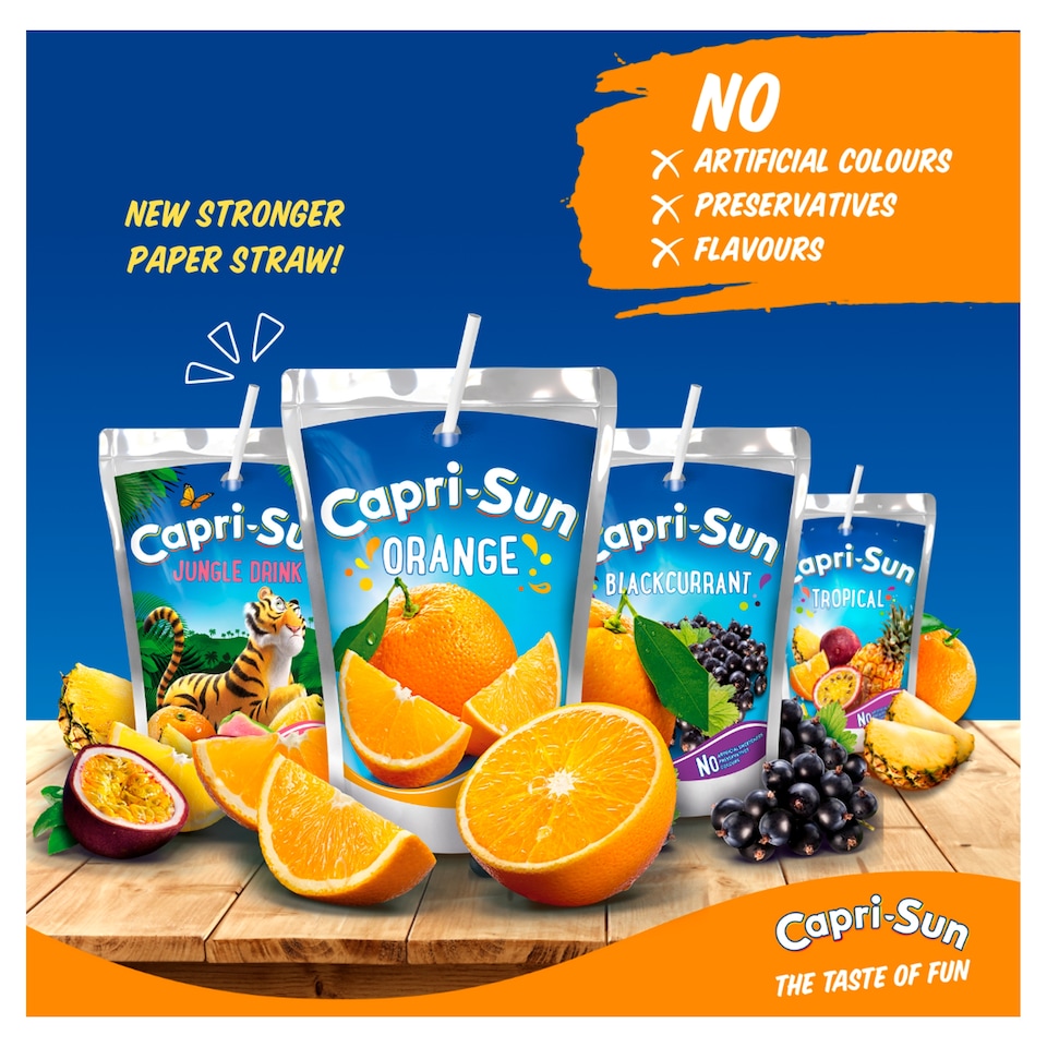 image 1 of Capri Sun Orange Juice Drink 8 X 200Ml