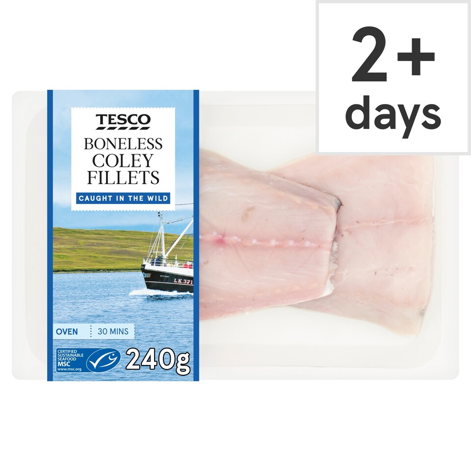 Tesco Boneless Coley Fillets 240g