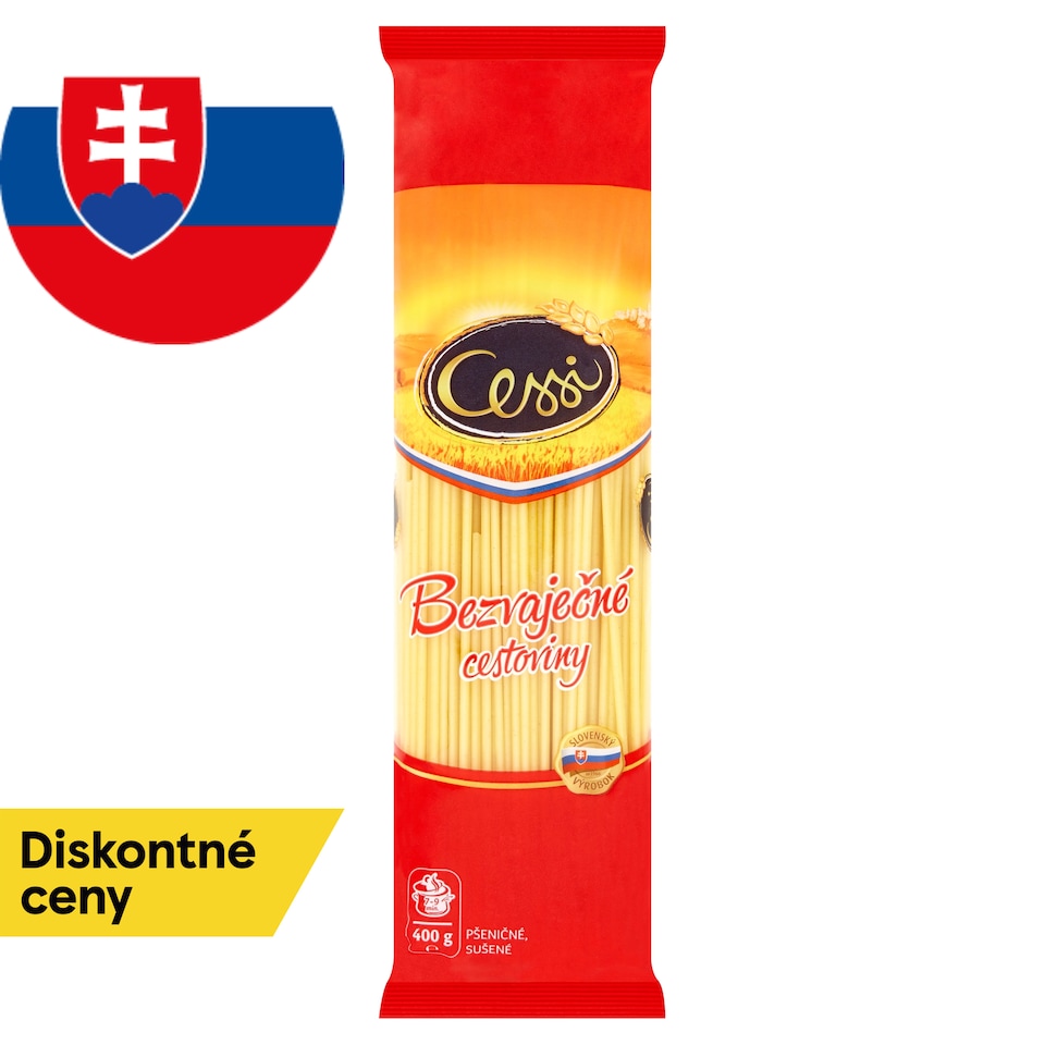 Cessi Bezvaječné cestoviny pšeničné, sušené makaróny 400 g