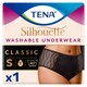 image 1 of TENA Silhouette Washable Incontinence Underwear Black Size S