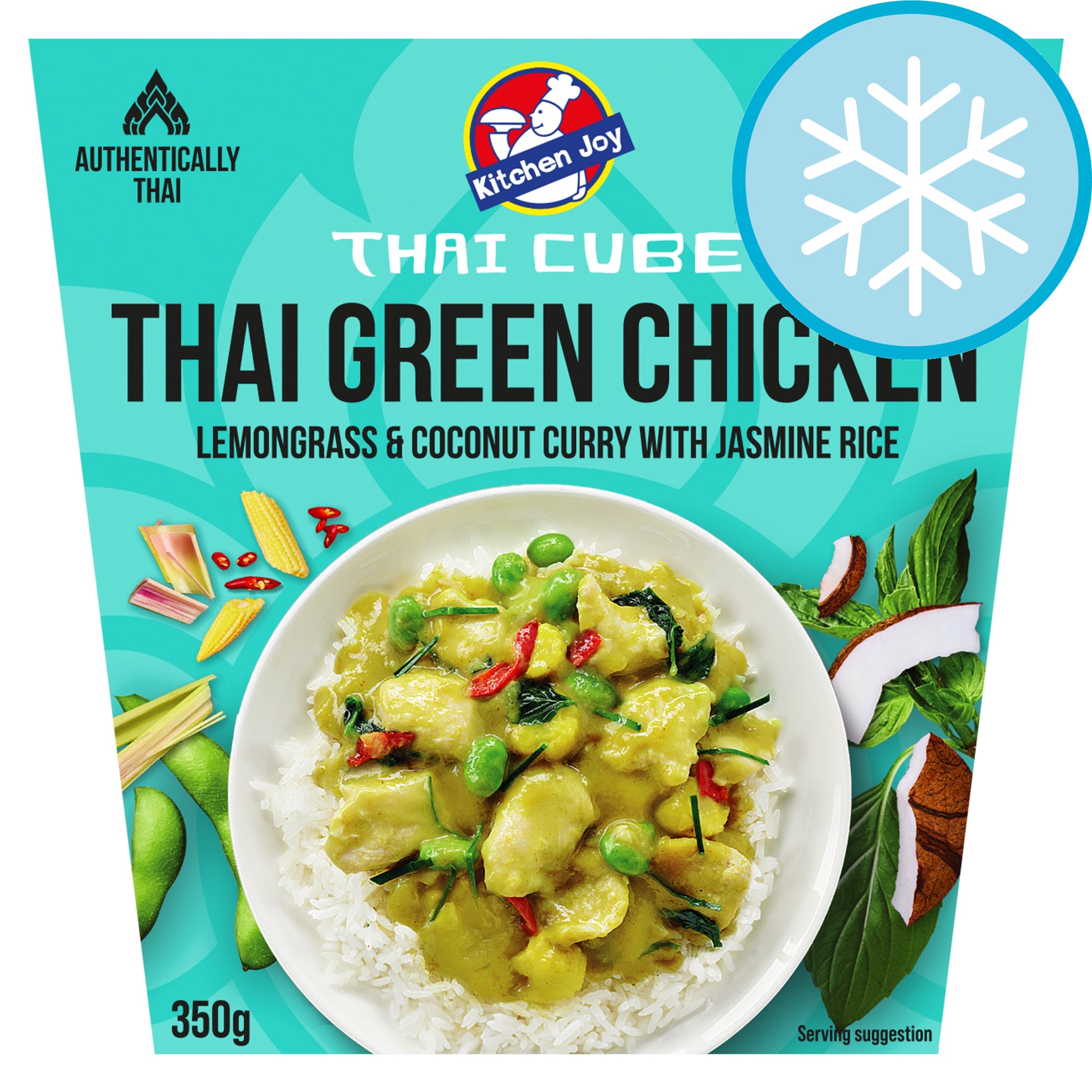 Kitchen Joy Thai Green Chicken Lemongrass & Coconut Curry with Jasmine Rice 350g