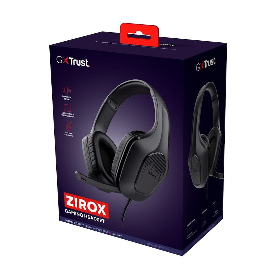 Trust GXT415 Zirox Headset Headphones Black