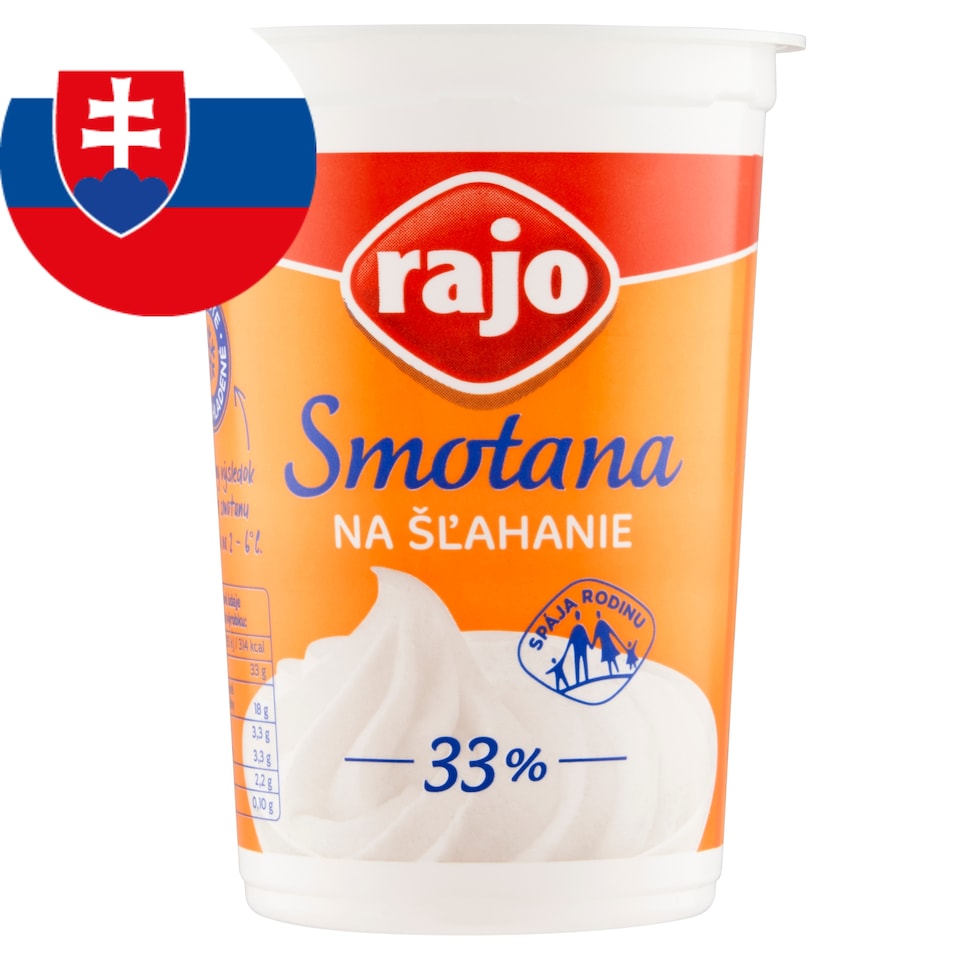 obrázok 1 z Rajo Smotana na šľahanie 33% 250 ml