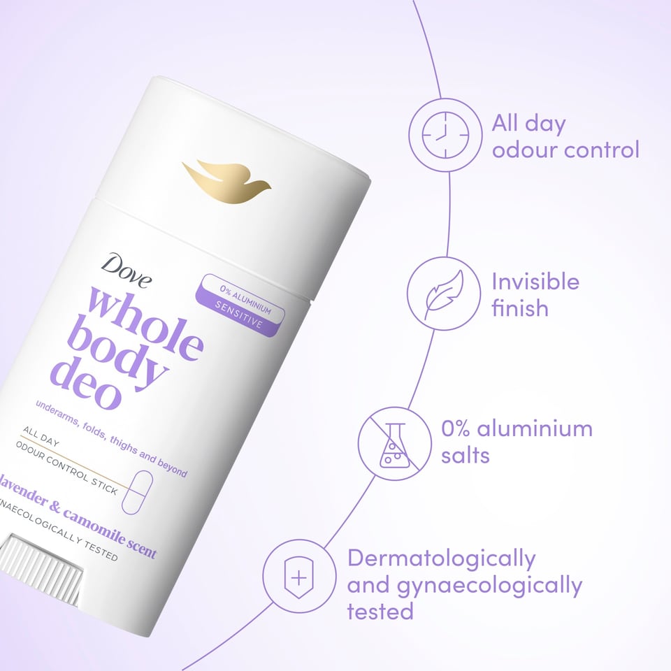 image 1 of Dove Lavender & Camomile Whole Body Deodorant Stick 75ml