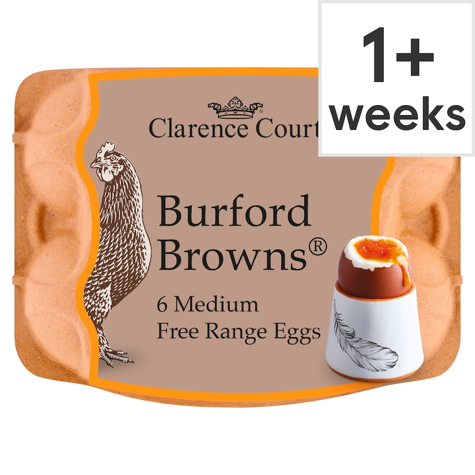 Clarence Court Brown Medium Free Range Eggs 6 Pack