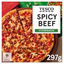 Tesco Stonebaked Spicy Beef Pizza 297g