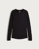 image 2 of F&F Medium Warmth Long Sleeved Thermal Top in Black