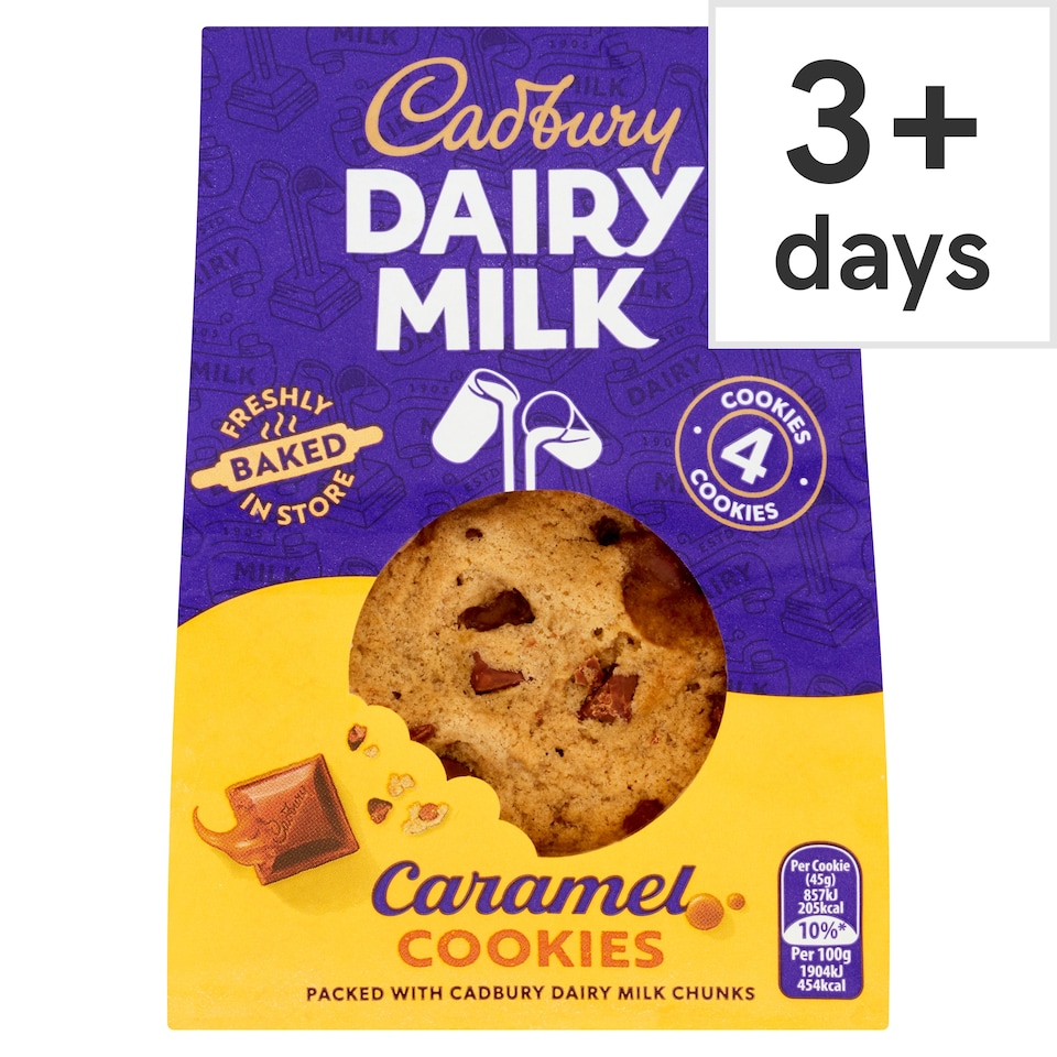 Cadbury Dairy Milk Caramel Cookies 4 Pack