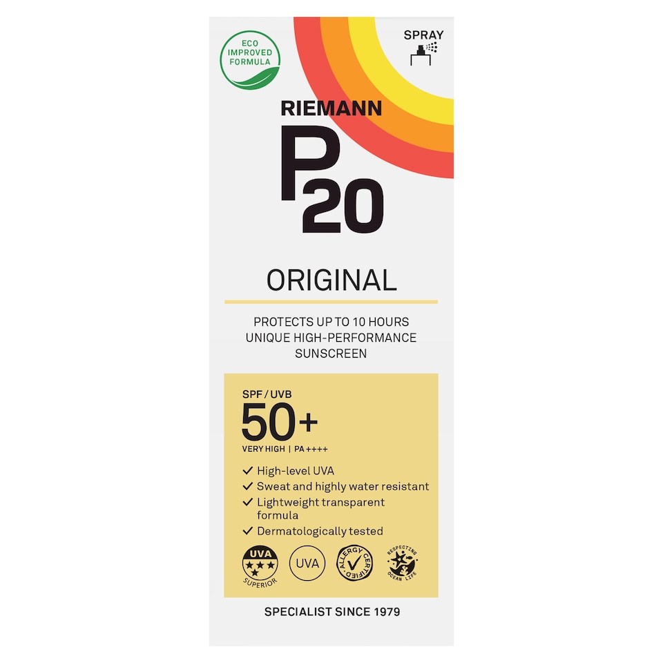 image 1 of P20 Original Sunscreen Spray Spf50+ 200Ml
