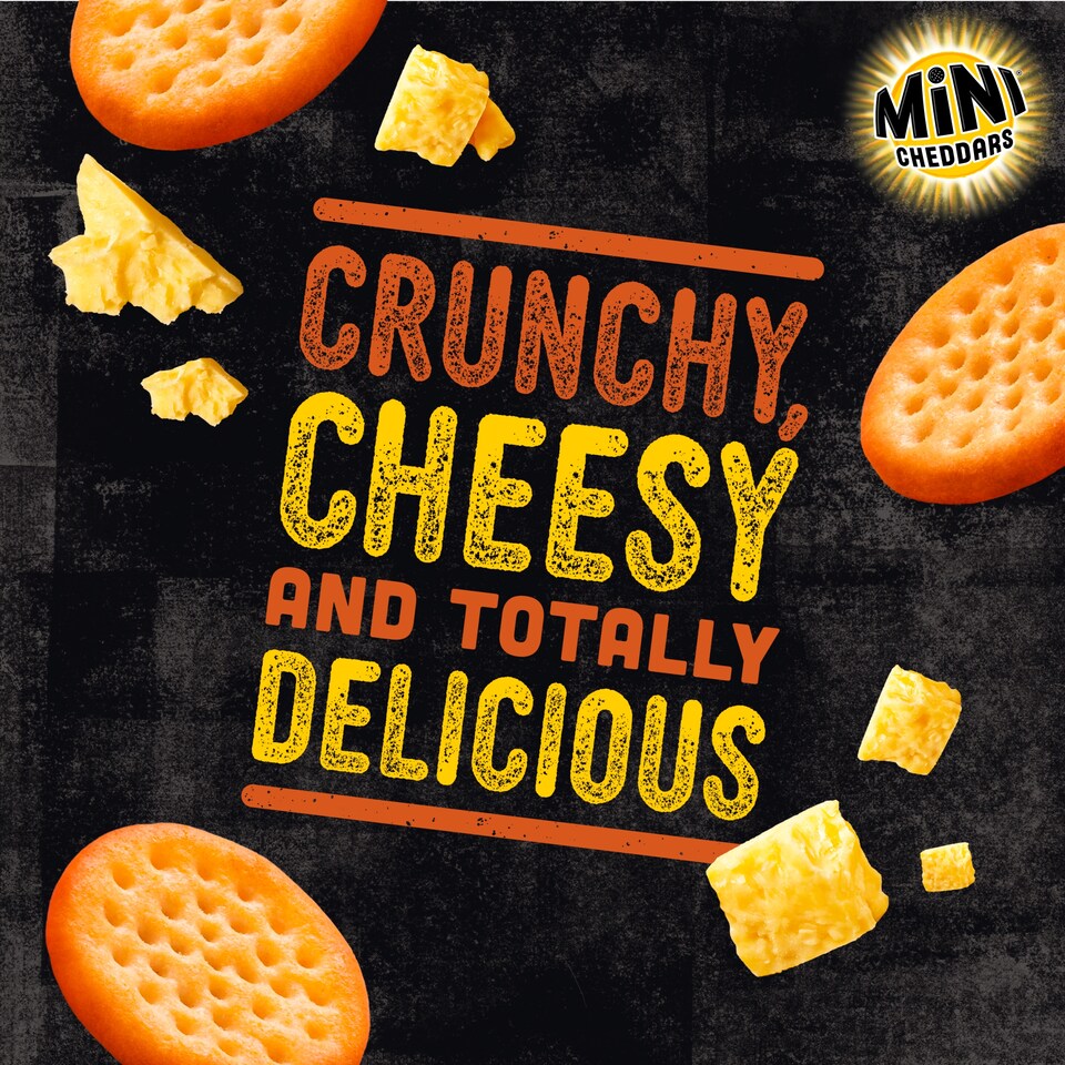 image 1 of Jacob's Mini Cheddars Smoked Cheddar Flavour Baked Snacks 6 x 23g