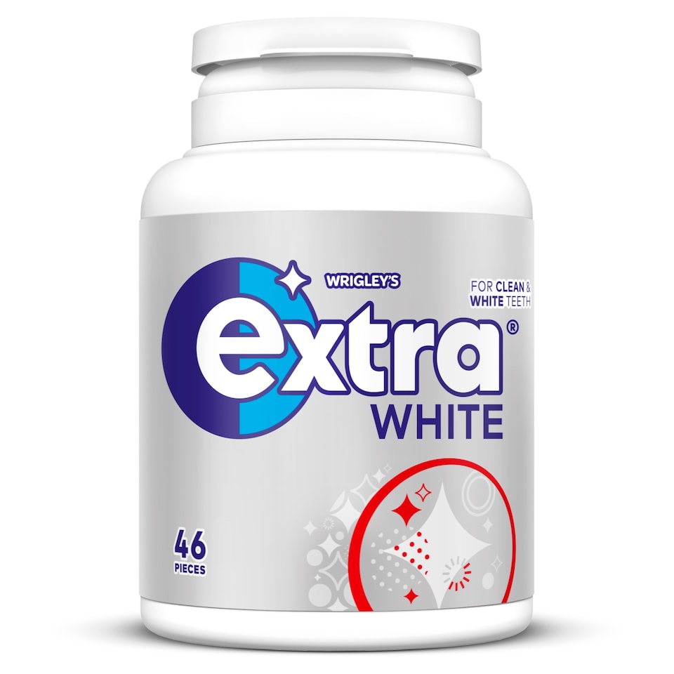 Extra White Sugarfree Chewing Gum Bottle 46 Pieces