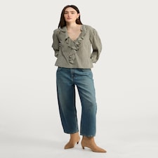 The F&F Edit Barrel Leg Jeans in Blue