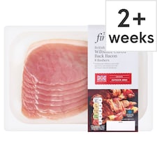 Tesco Finest Wiltshire Cured Smoked Back Bacon 8 Rashers 240g