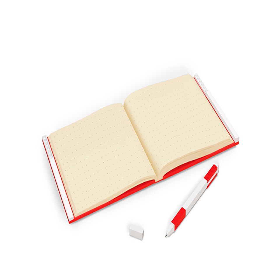 image 1 of Lego Red Locking Notebook with Gel Pen