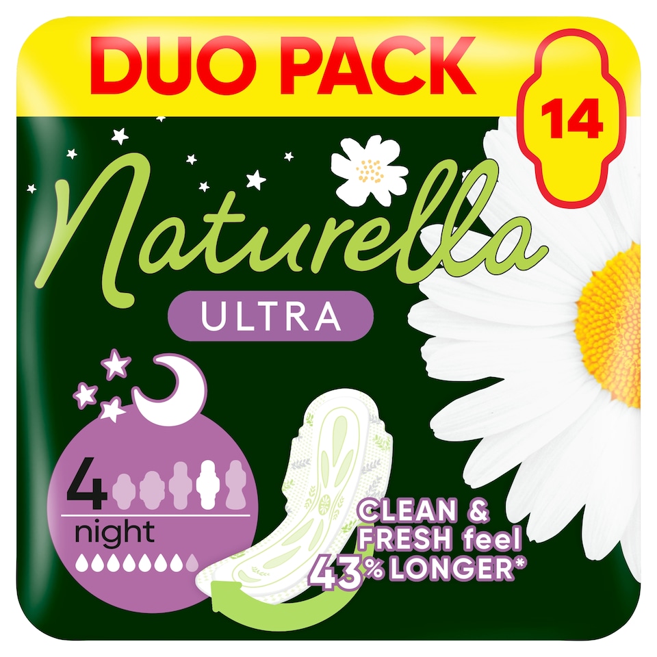Naturella Ultra Szárnyas Betét, Night (4-es méret) Méret, 14 db 1. kép