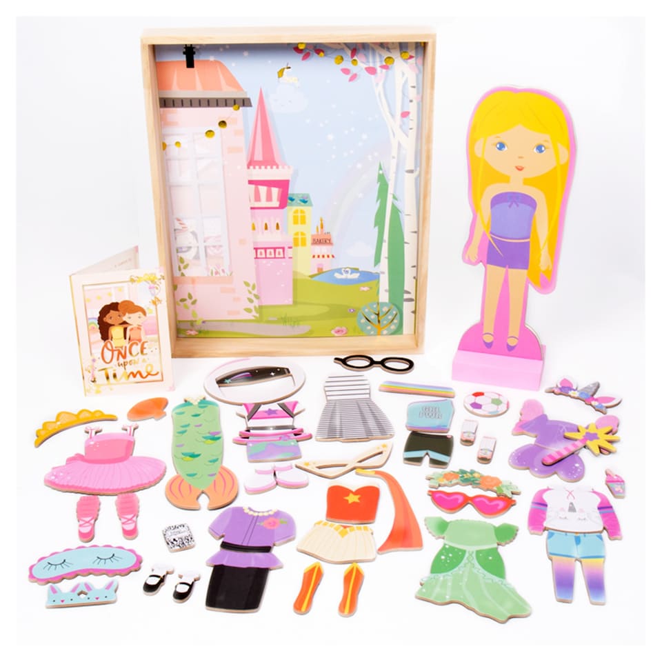 image 1 of Story Magic Wooden Dress Up Doll