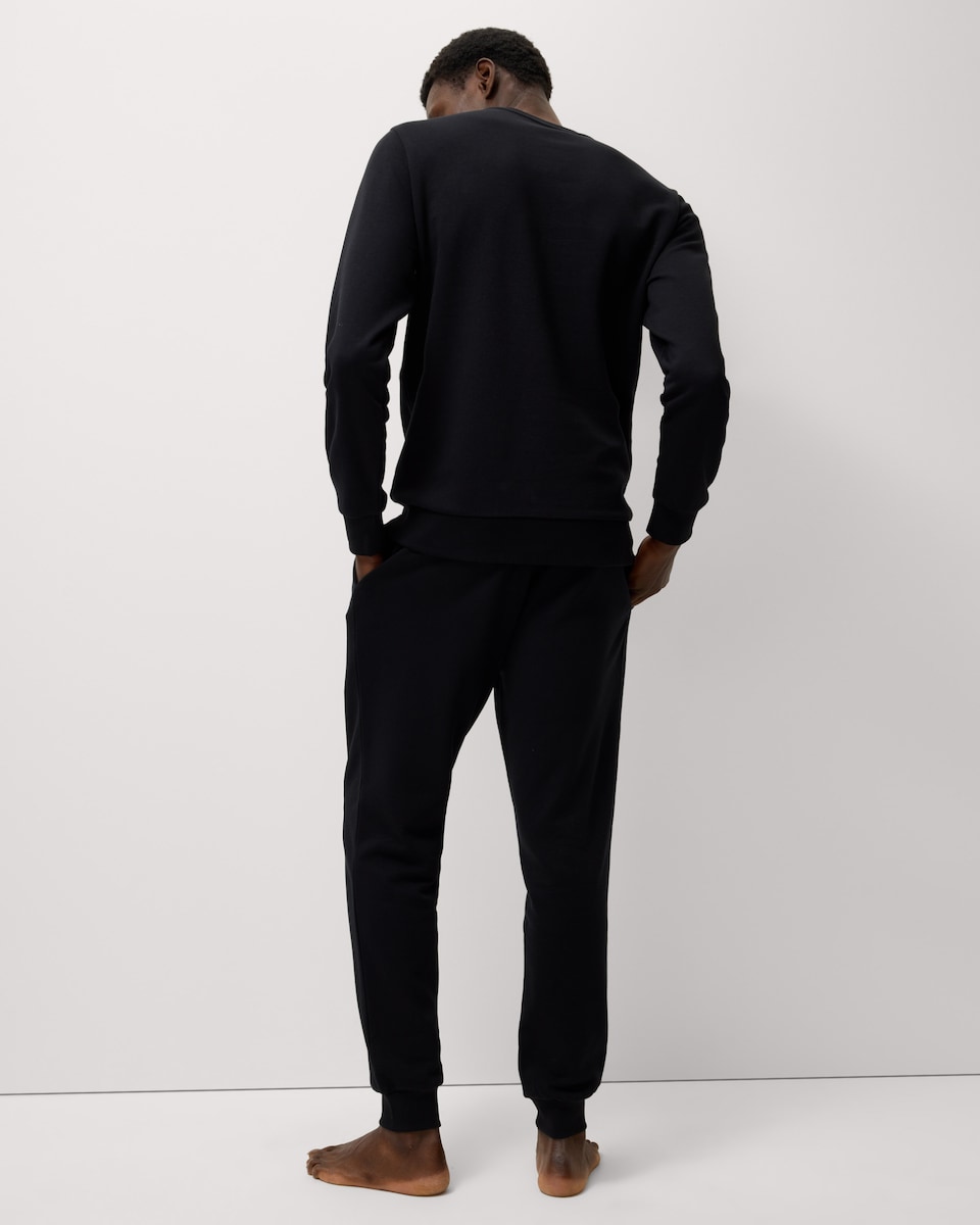 image 1 of F&F Cotton Rich Halloween Skeleton Joggers in Black