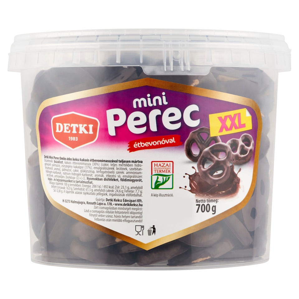 Detki Mini Pretzel Covered with Dark Cocoa Mass 700 g