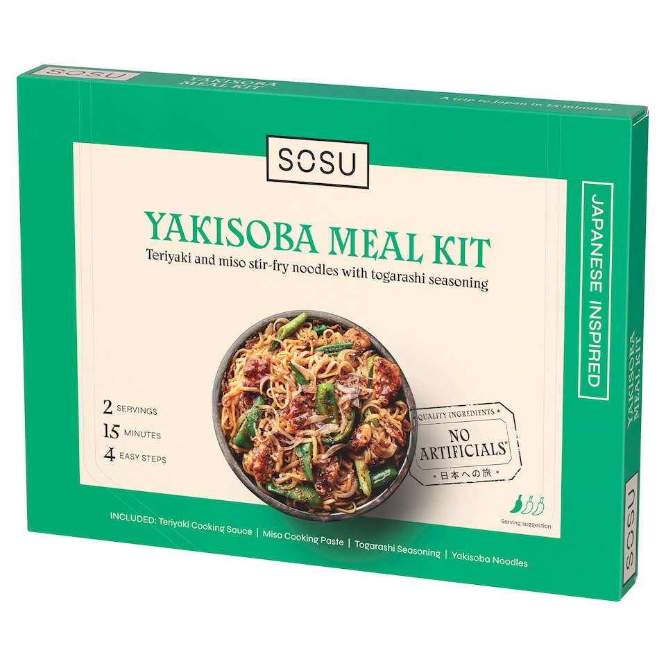 Sosu Amoy Noodles Yakisoba Japnese Meal Kit 212G Tesco Groceries