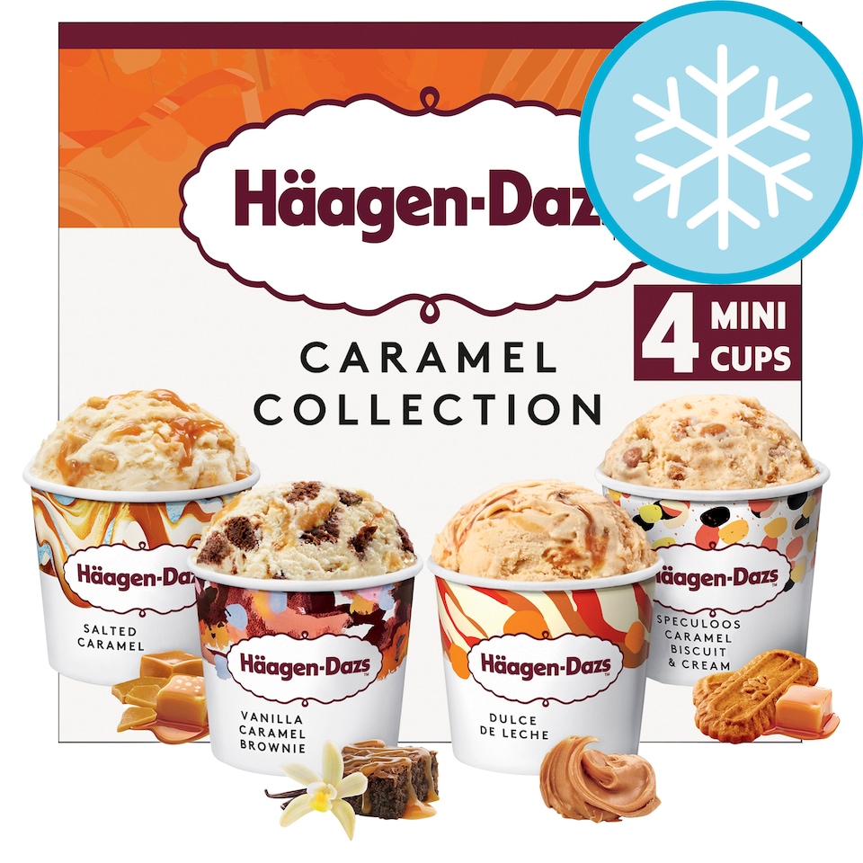 image 1 of Haagen-Dazs Caramel Mini Ice Cream Cups 4 X 95Ml