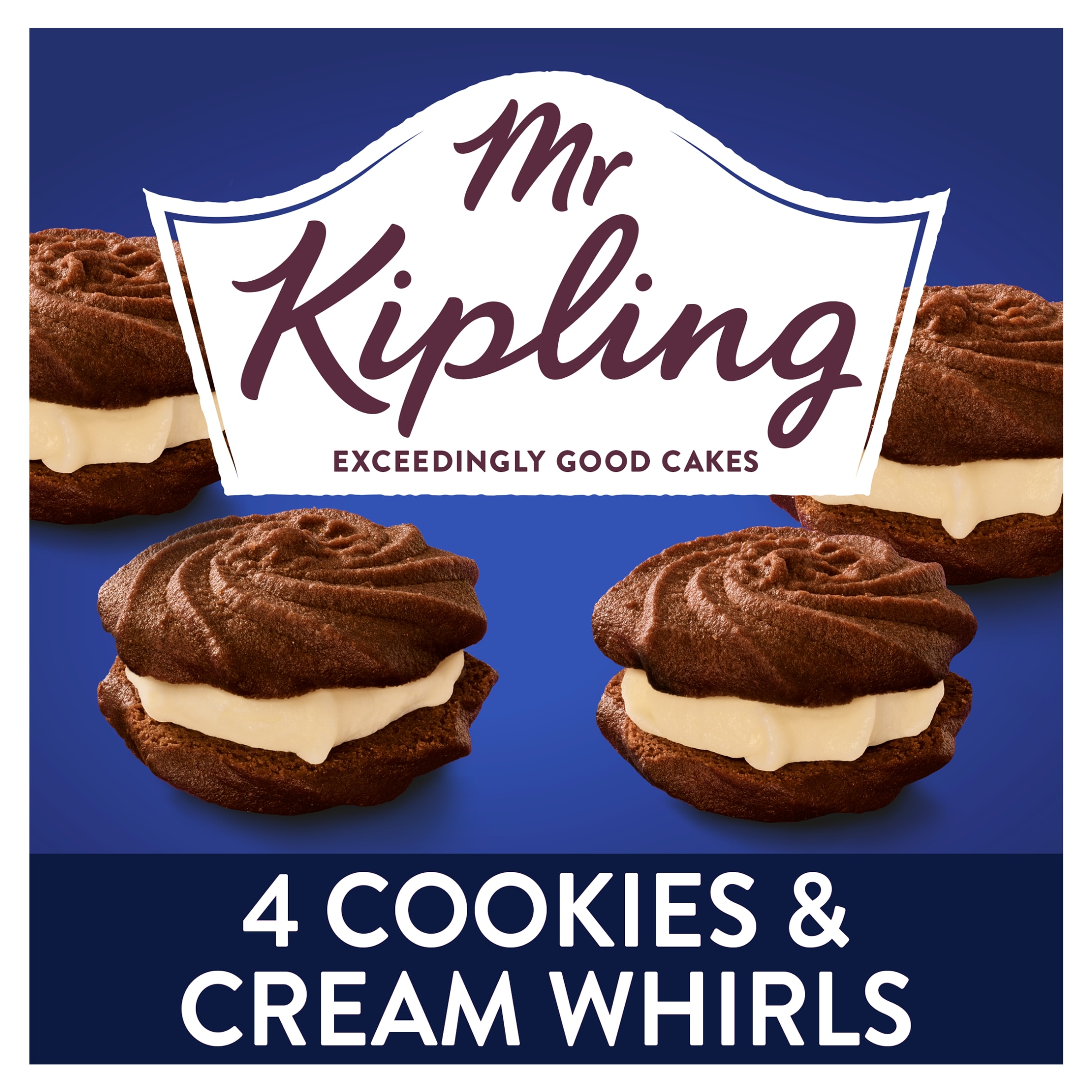 Mr Kipling Cookies & Cream Whirls Cakes 4 Pack