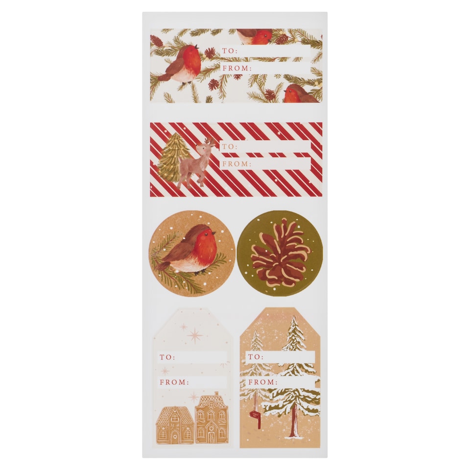 Tesco Traditional Sticker Tags 30 Pack