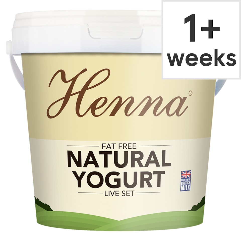 Henna Fat Free Natural Yogurt 1kg