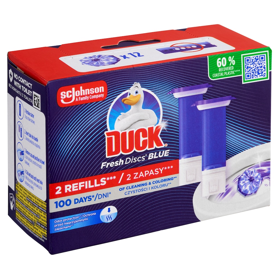 Obrázek 1 pro produkt Duck Fresh Discs Čistič WC blue náplň 2 x 36ml (72ml)