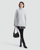 image 2 of F&F Knitted Nep Roll Neck Tunic with Wool in Grey