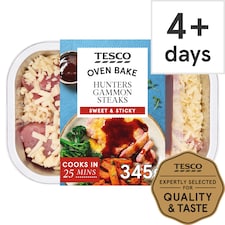 Tesco Hunters Gammon Steaks 345G