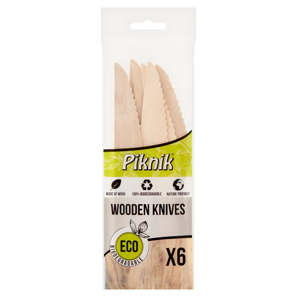 Piknik fa kések 6 db