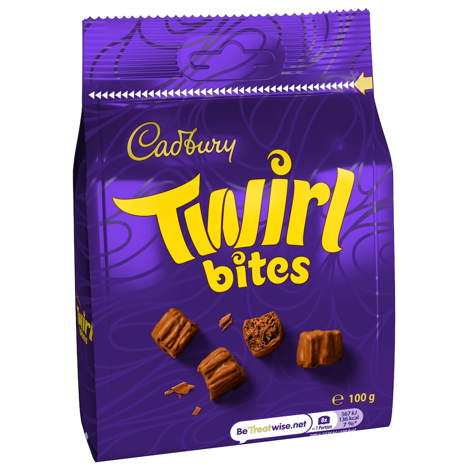 image 1 of Cadbury Twirl Bites Chocolate Bag 100G